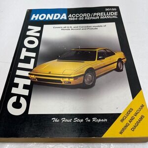 Chilton Repair Manual Honda Accord Prelude Care Shop Manual 30150 1984 to 1995